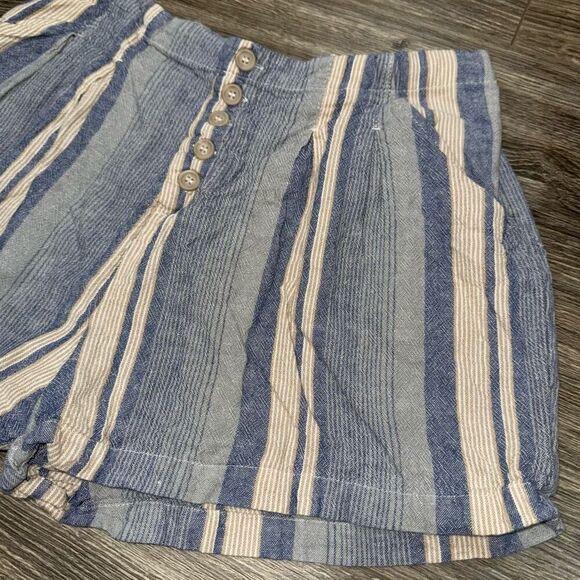 Indigo Rein Striped Short Color Blue Size Medium - Picture 2 of 5